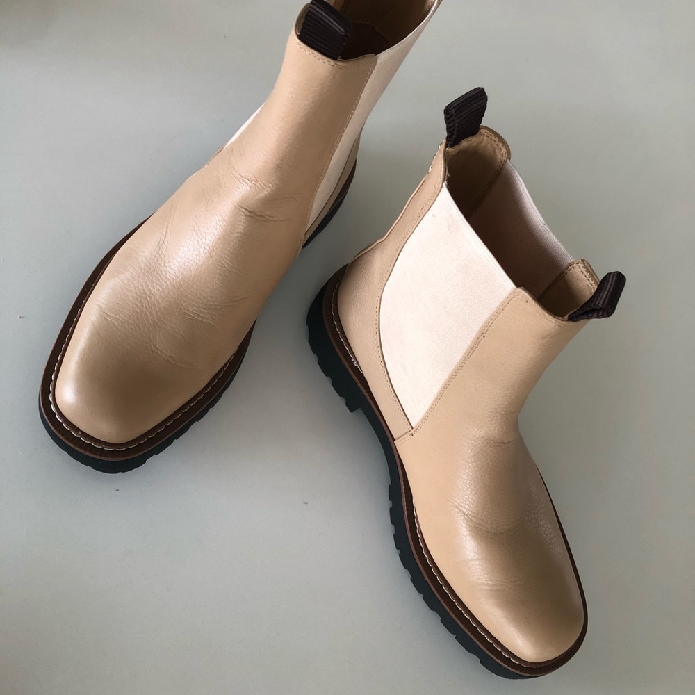 Sam Edelman Tan Combat & Moto Boots